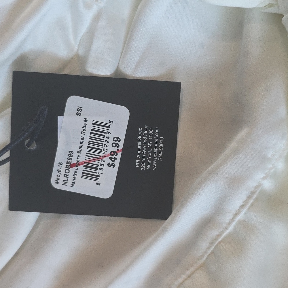 NWT Nanette Lepore Cream Microdot Women's Robe - Picture 4 of 4